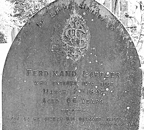 Gravestone of Ferdinand Loffler